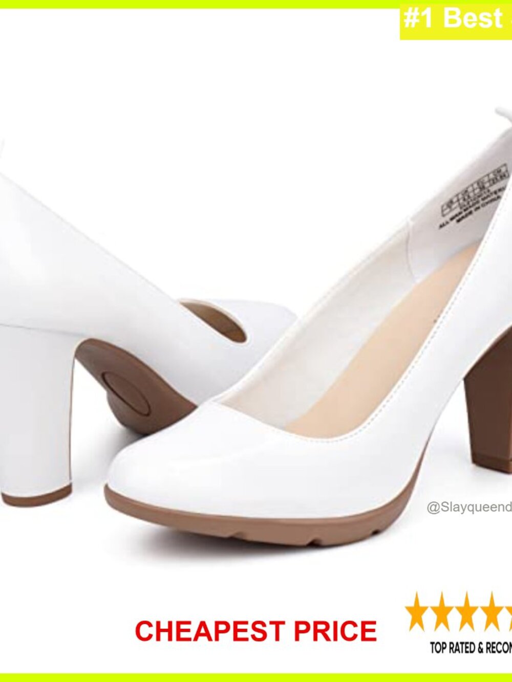 Women's Chunky Platform Block Heel Pumps Round Toe Dress Office Shoes